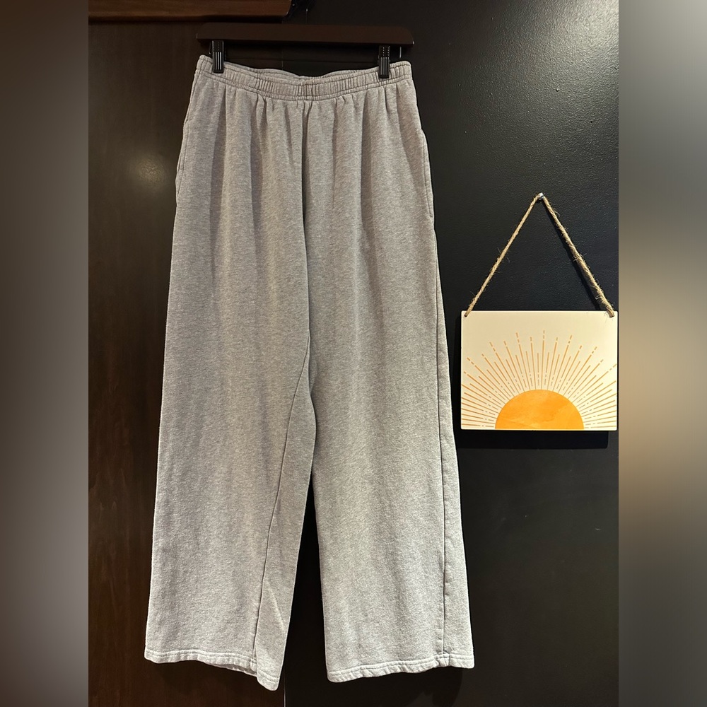 Brandy Melville Light Gray Track Joggers